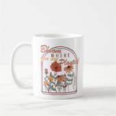 開花あなたが植えられている場所，フローラ野草 コーヒーマグカップ (左)