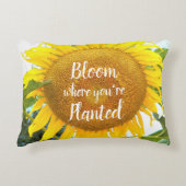 開花あなたはひまわりフローラ アクセントクッション (正面)
