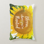 開花あなたはひまわりフローラ アクセントクッション (正面(垂直))