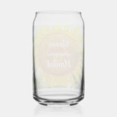 開花あなたは植えた黄色のひまわり ガラス缶 (裏面)