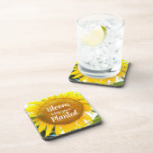 開花あなたは植えた黄色のひまわり コースター (右側)