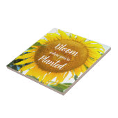 開花あなたは植えた黄色のひまわり タイル (側面)