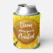 開花あなたは植えた黄色のひまわり 缶クーラー (缶正面)