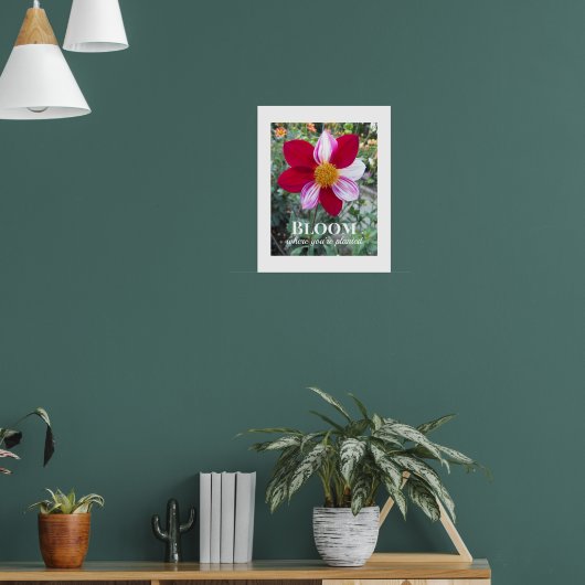 開花あなたは植栽引用文フローラ ポスター (リビング1)