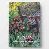 開花あなたは虹彩を用いて引用文を植えた場合 フォトプラーク (正面)