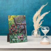 開花あなたは虹彩を用いて引用文を植えた場合 フォトプラーク (側面)