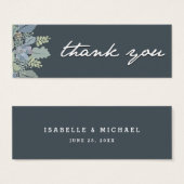 開花かわいらしヴィンテージ庭園の結婚式サンキューラベル (正面&裏面)