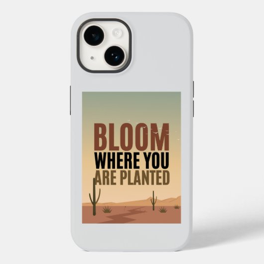 開花が植えられたインスピレーション Case-Mate iPhoneケース (裏面)