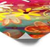 開花が植えられた引用文のインスピリシティ ポスター (角)