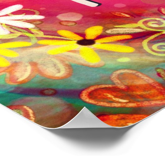 開花が植えられた引用文のインスピリシティ ポスター (角)