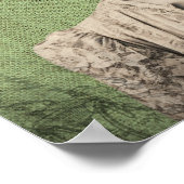 開花が植えられた非現実的な花の女性 ポスター (角)