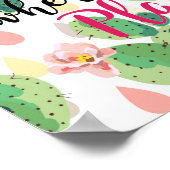 開花が植えられているサボテンのプリントポスター ポスター (角)