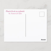 開花が植えられているピンクのフローラ ポストカード (裏面)