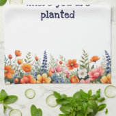 開花が植えられているフローラ庭園愛好家 キッチンタオル (折り畳み)