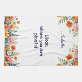 開花が植えられているフローラ庭園愛好家 キッチンタオル (横)