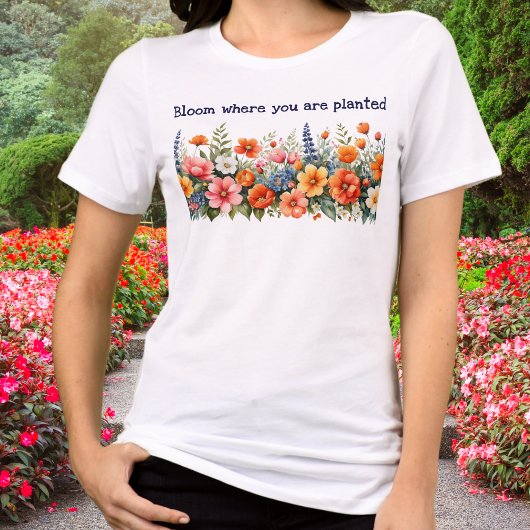 開花が植えられているフローラ庭園愛好家 トライブレンドTシャツ
