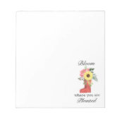 開花が植えられているフローラ ノートパッド (正面)