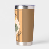 開花が植えられているヨガのウォーターボトル 保温保冷タンブラー (左面)