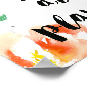 開花が植えられている場所の水彩フローラ ポスター (角)