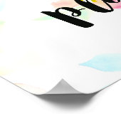 開花が植えられている場所の水彩フローラ ポスター (角)