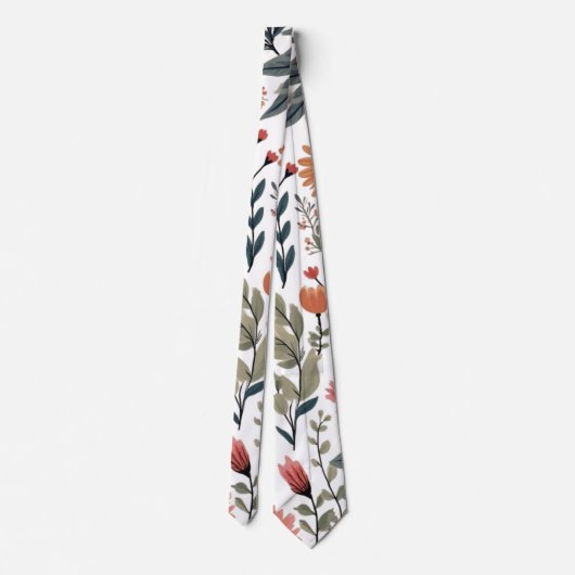 開花が植えられている場所 – 感動的フローラ ネクタイ (裏面)