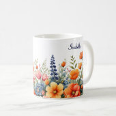 開花が植えられている庭の花 コーヒーマグカップ (正面右)