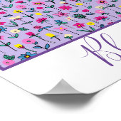 開花が植えられている感動的フローラ ポスター (角)