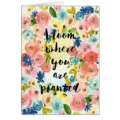 開花が植えられている水彩の花 (正面)