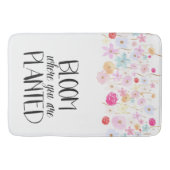 開花が植えられている水彩の花 バスマット (正面)