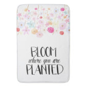 開花が植えられている水彩の花 バスマット (正面縦)