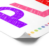 開花が植えられている虹のポスター ポスター (角)