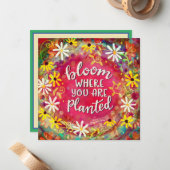 「開花が植えられている」インスピレーション ノートカード (正面/裏面インサイチュ)