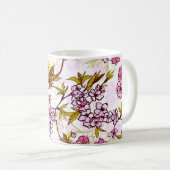 開花さくらんぼの花模様 コーヒーマグカップ (正面右)