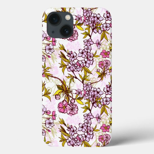 開花さくらんぼの花模様 Case-Mate iPhoneケース (裏面)