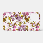 開花さくらんぼの花模様 Case-Mate iPhoneケース (裏面 (横))