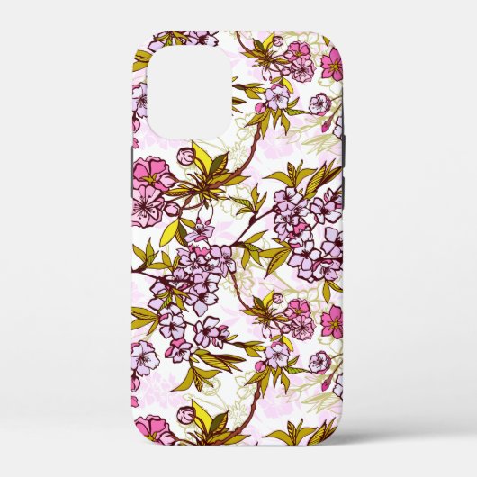 開花さくらんぼの花模様 Case-Mate iPhoneケース (裏面)