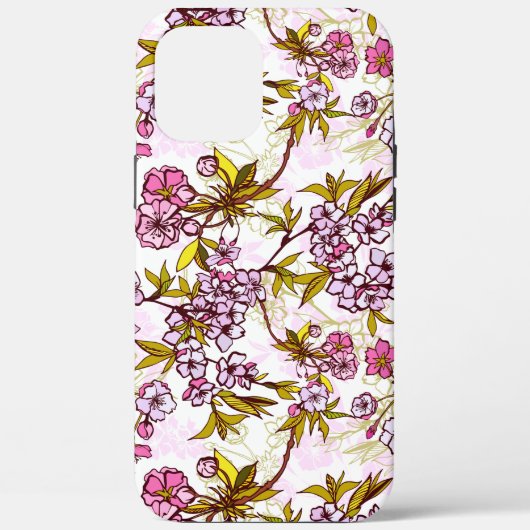 開花さくらんぼの花模様  Case-Mate iPhoneケース (裏面)