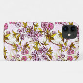 開花さくらんぼの花模様  Case-Mate iPhoneケース (裏面(横))