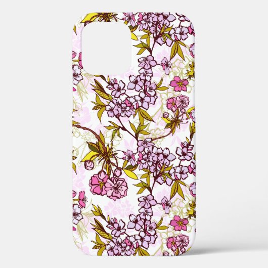 開花さくらんぼの花模様 Case-Mate iPhoneケース (裏面)