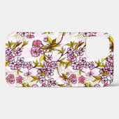 開花さくらんぼの花模様 Case-Mate iPhoneケース (裏面 (横))