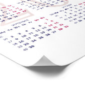 開花さくらんぼツリーカレンダー2024休日 ポスター (角)