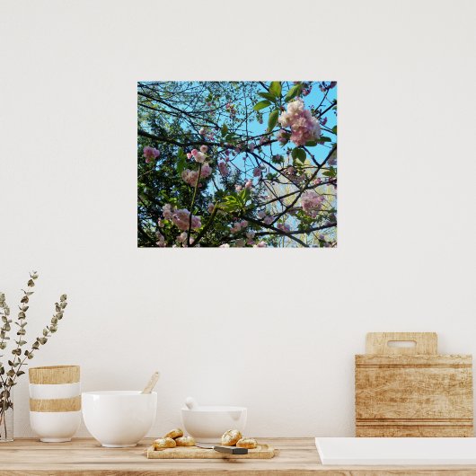 開花さくらんぼ、自然、木、花、ポスター ポスター (キッチン)