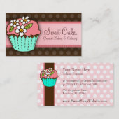 開花したカップケーキの名刺 名刺 (正面/裏面)