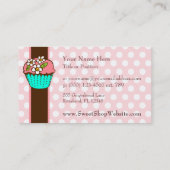 開花したカップケーキの名刺 名刺 (裏面)