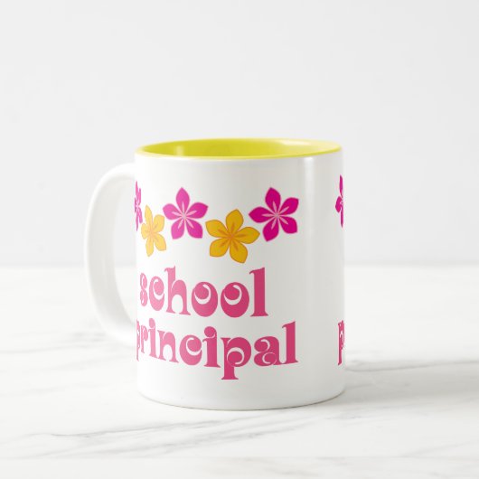 開花した学校長 ツートーンマグカップ (正面左)