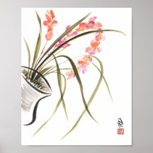 開花した蘭