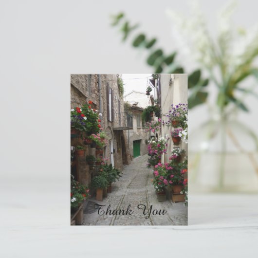 開花しますイタリアンな横町Notecardをありがとう 招待状 (スタンド正面)