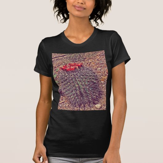 開花するサボテン 🌵 Tシャツ (正面)
