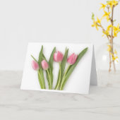 開花するチューリップ カード (黄色い花)
