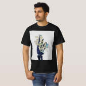 開花するボーン#1 – 手独身の形 Tシャツ (正面フル)